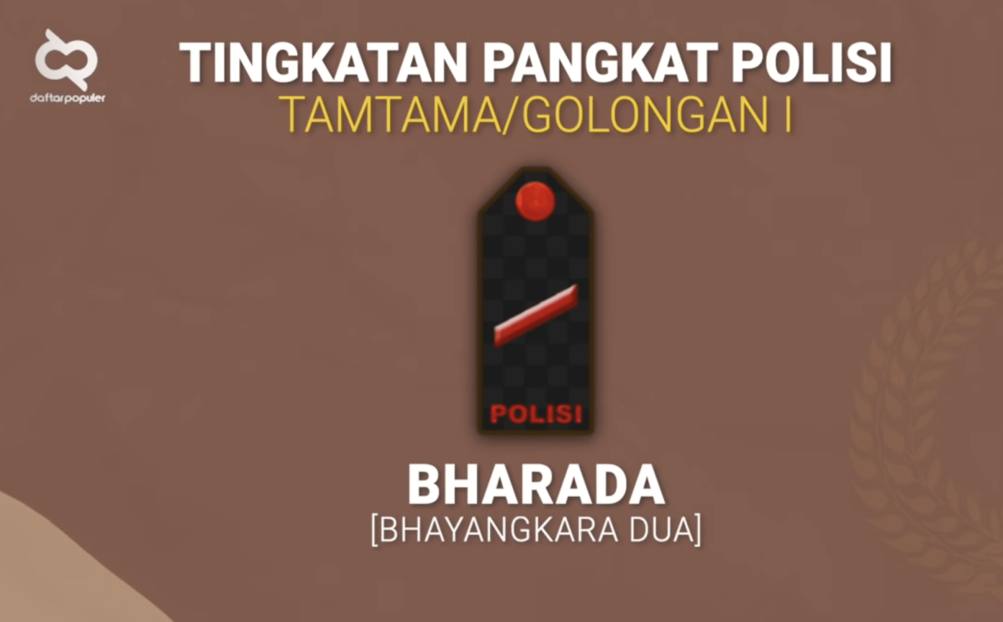 22 Pangkat Akpol Lengkap Dari Tamtama Hingga Perwira