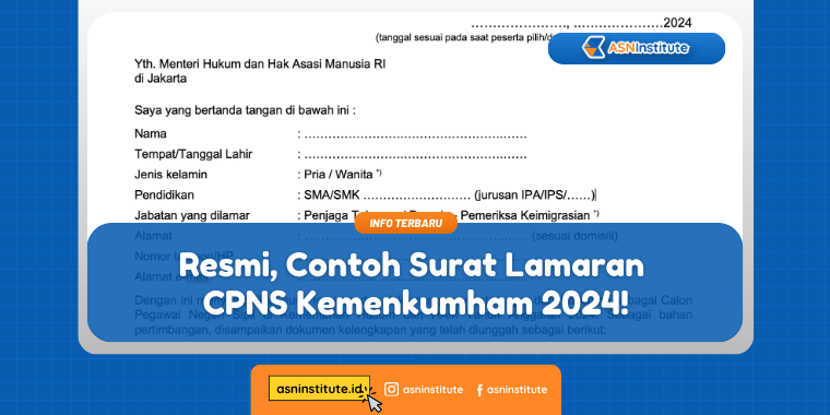 contoh surat lamaran cpns kemenkumham